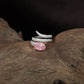 Royal Coil Wrap Finger Ring with Drop Centre Frame