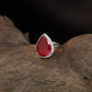 Luxury Teardrop Frame Finger Ring with Raised Centre Hold