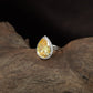 Luxury Teardrop Frame Finger Ring with Raised Centre Hold
