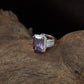 Grand Rectangle Finger Ring with Layered Side Alignment
