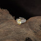Heritage Parallel Line Finger Ring with Elevated Crown Frame