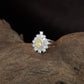 Grand Burst Finger Ring with Radiating Petal Borders