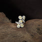 Bloom Drop Finger Ring with Open Wrap Band Styling