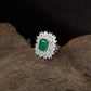 Intricate Orbit Finger Ring with Marquise Frame Styling