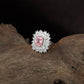 Intricate Orbit Finger Ring with Marquise Frame Styling
