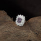 Intricate Orbit Finger Ring with Marquise Frame Styling
