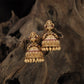 Luxury Circular Band Jumka with Lakshmi Detailing and Dome Drop Finish