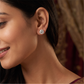 Signature Circular Gold Polish Stud with Structured Prong Setting