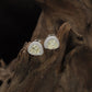Royal Triangle Halo Rhodium Stud with Rounded Border Detailing