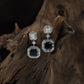 Crown Octagon Rhodium Hanging with Double Drop Frame Styling