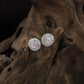 Brio Star Rhodium Stud with Radiating Border Detailing