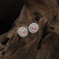 Brio Star Rhodium Stud with Radiating Border Detailing