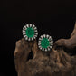 Cavelle Burst Rhodium Stud with Structured Sunray Detailing