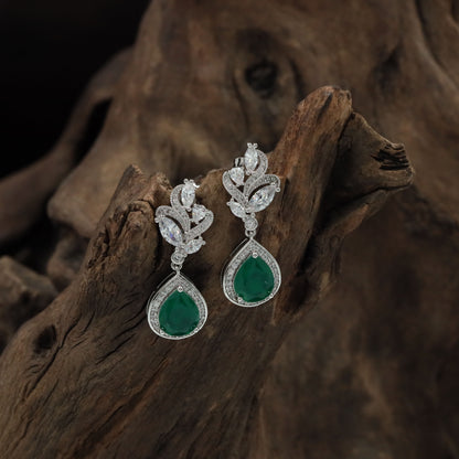 Signature Rhodium Hanging with embellished floral elements