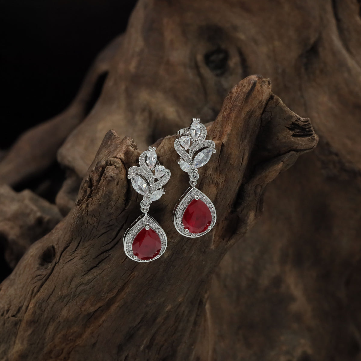 Signature Rhodium Hanging with embellished floral elements