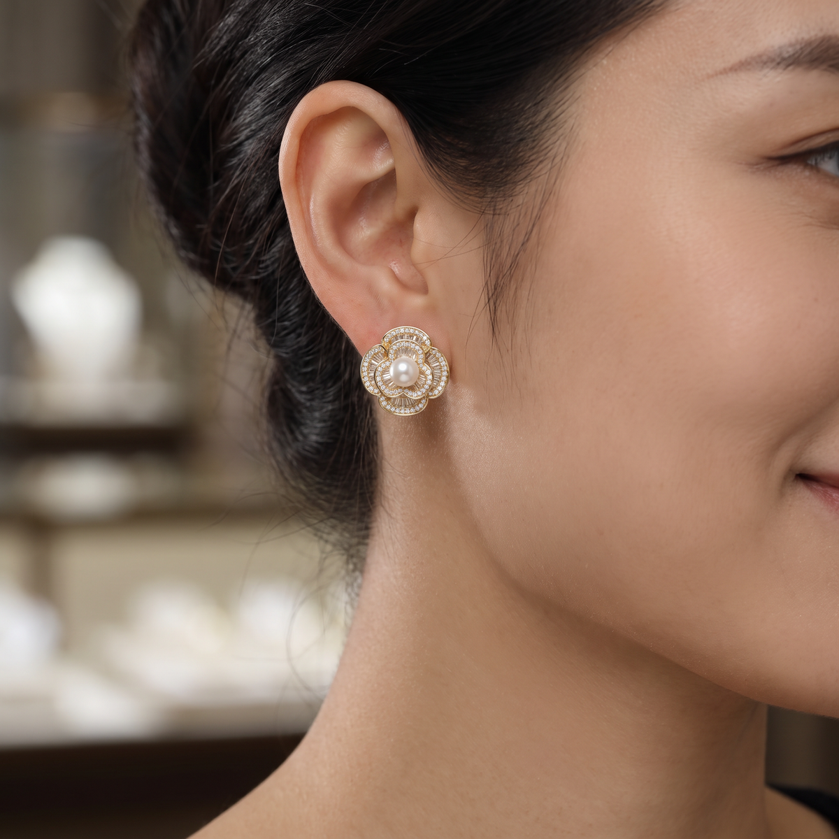 Blossom Stud with Pearl Centre Floral Styling