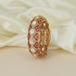 Royal Oval Kundan Kada with Decorative Mesh Detailing