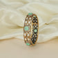 Square Frame Kundan Bangles with Oval Border Detailing