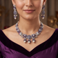 Luxury Floral Necklace with Elephant Side Elements and Bold Centre Design