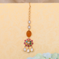 Designer Ethnic Maang Tikka with Oval and Cluster Motif Design