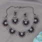 Luxury Petal Cluster Crytalstal Necklace with Statement Floral Layout